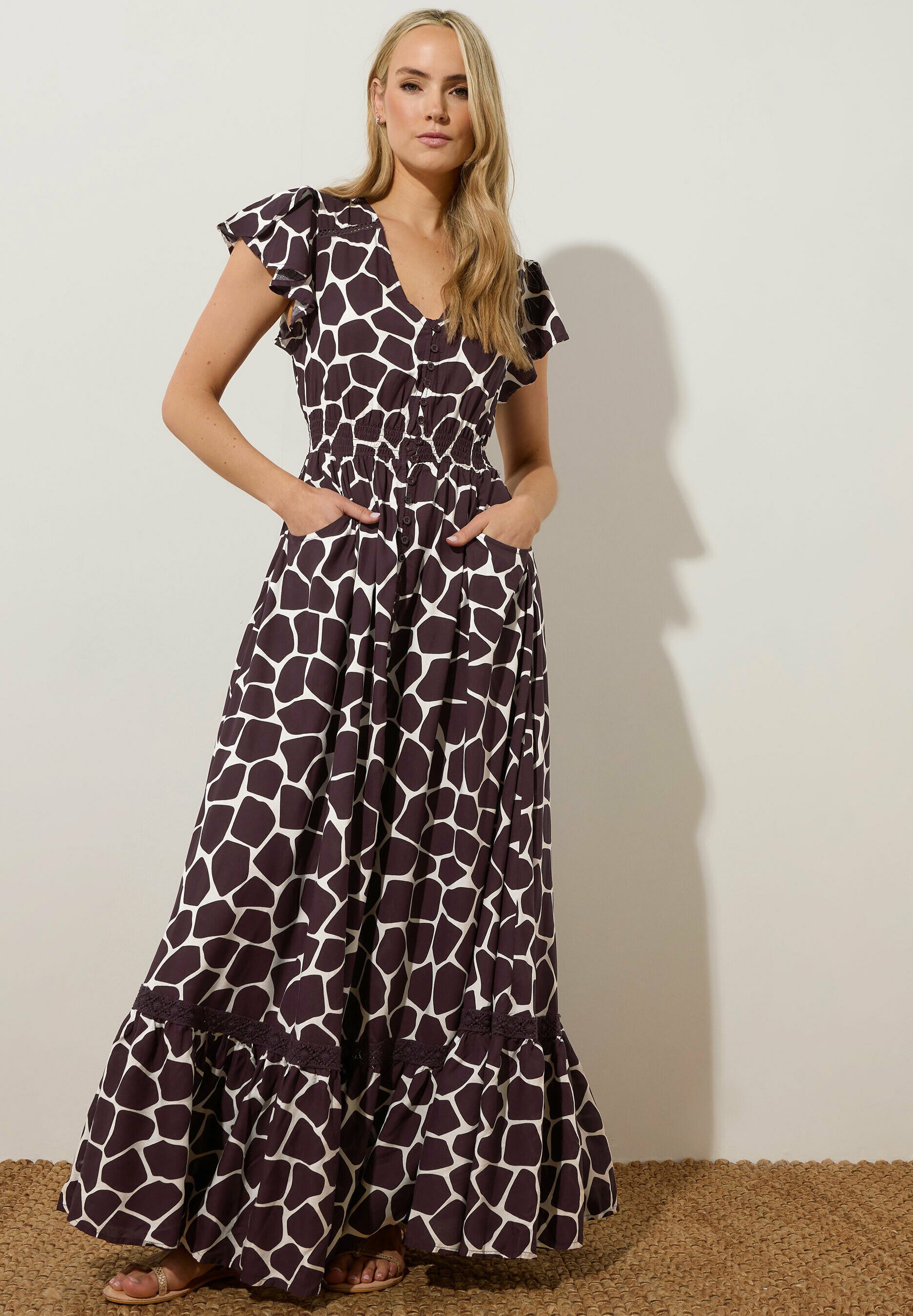 maxi bohemian style dresses Black Boho Lace Maxi Dress – V-Neck A-Line Ankle Length Dress in Black | Women's Boho Fashion | XL