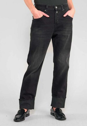 TAILLE HAUTE  - Straight leg jeans - noir