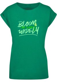 Merchcode BLOOM WIDELY EXTENDED - T-shirts med print - forest green