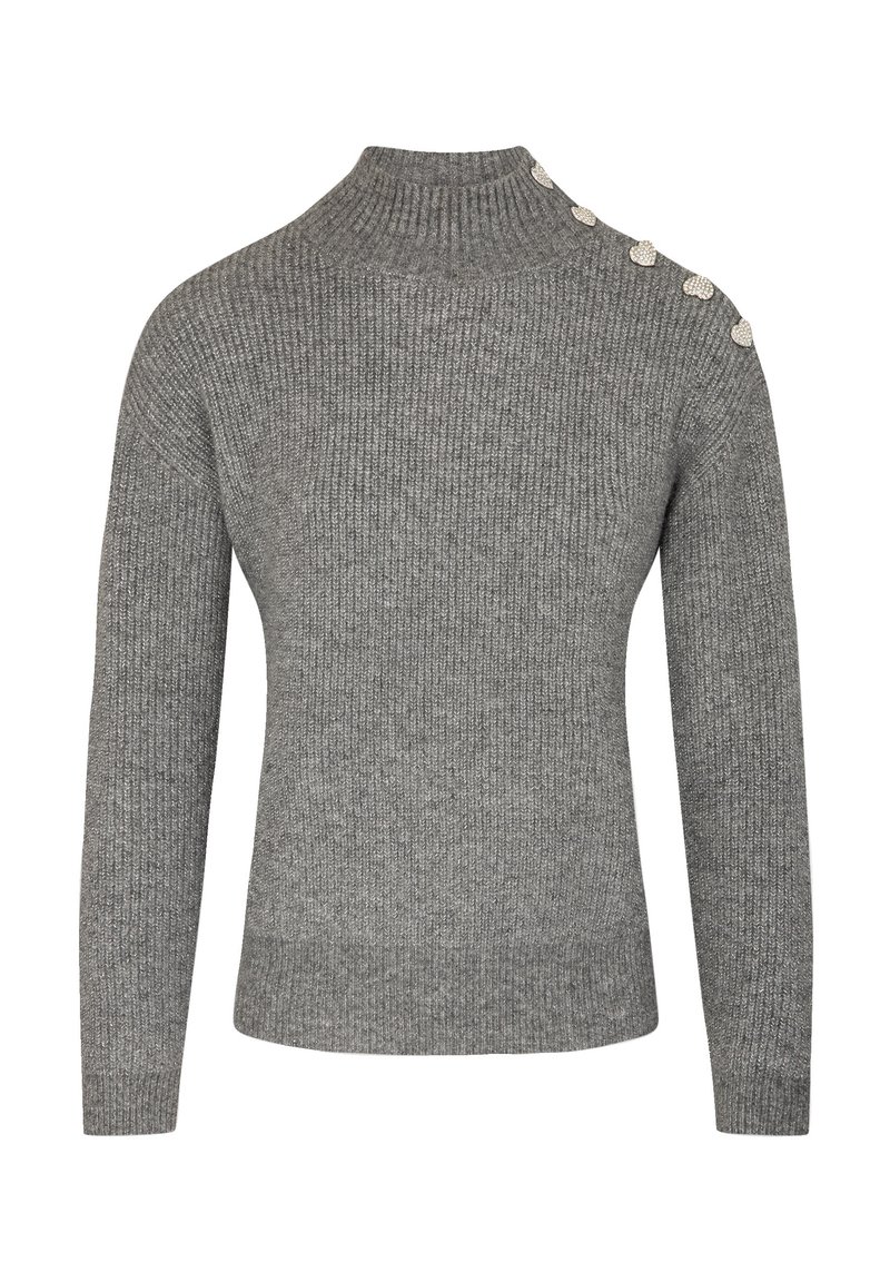 Morgan LONG-SLEEVED WITH BUTTONS - Striktrøje - gris anthracite/grå ...