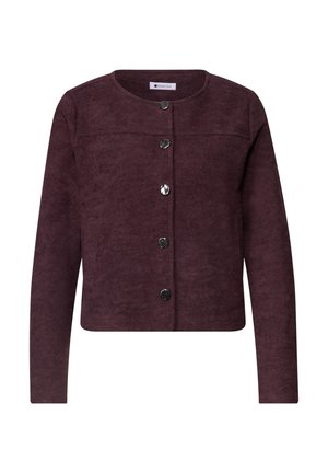 Street One, LANGARM JACKE MIT RUNDHALS UND KNÖPFEN - Chaqueta de punto - rustic rouge