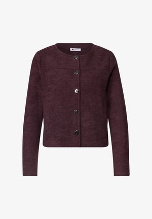 Street One, LANGARM JACKE MIT RUNDHALS UND KNÖPFEN - Chaqueta de punto - rustic rouge