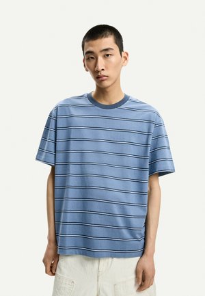 Bershka T-shirts print - dark blue