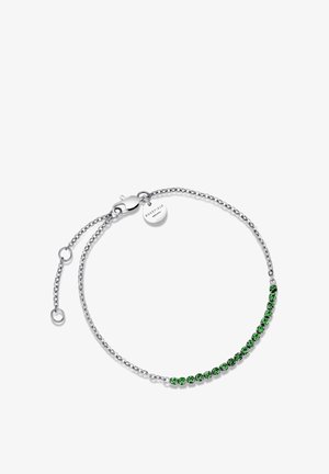 Rosefield TENNIS - Armband - silver-coloured emerald