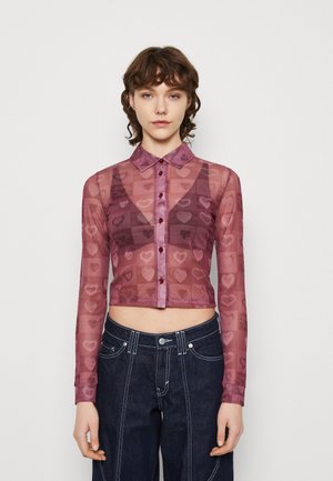 The Ragged Priest HEART - Blúzka so zapínaním na gombíky - red