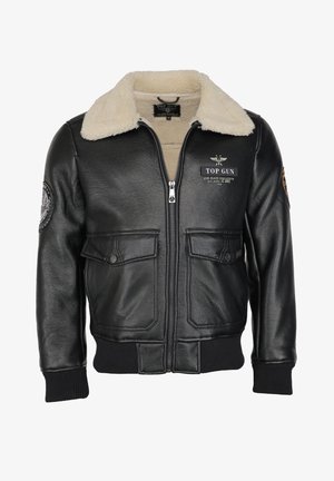 TOP GUN Keinonahkatakki - black