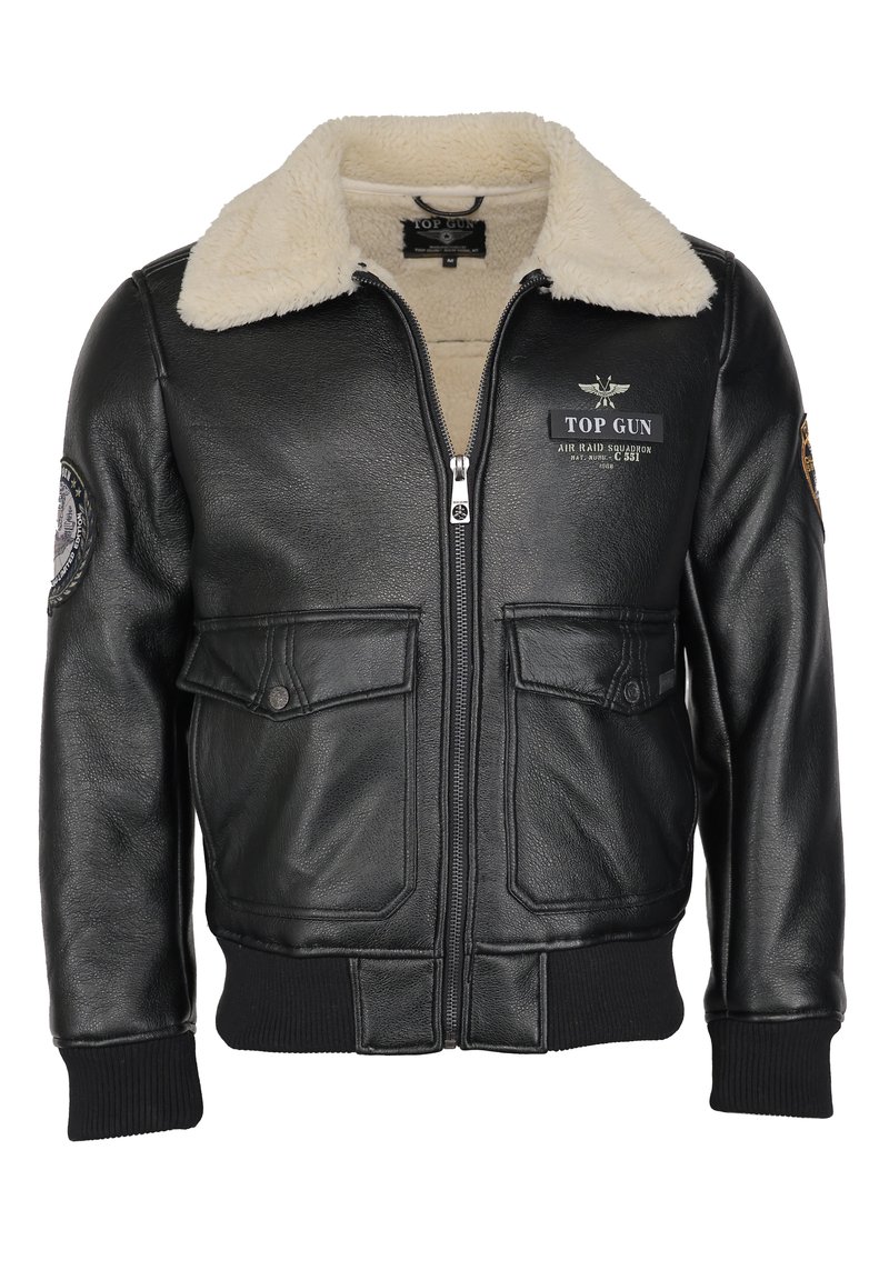 TOP GUN Jacka i konstläder - black
