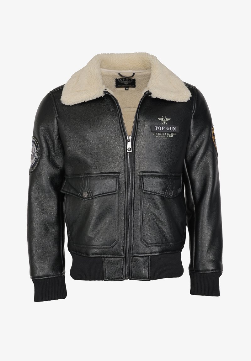TOP GUN Kunstlederjacke - black