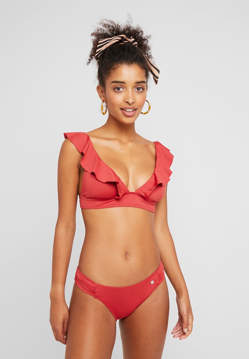 LASCANA - JETTE TRIANGEL VOLANT SET - Bikini - rust red, Ampliar