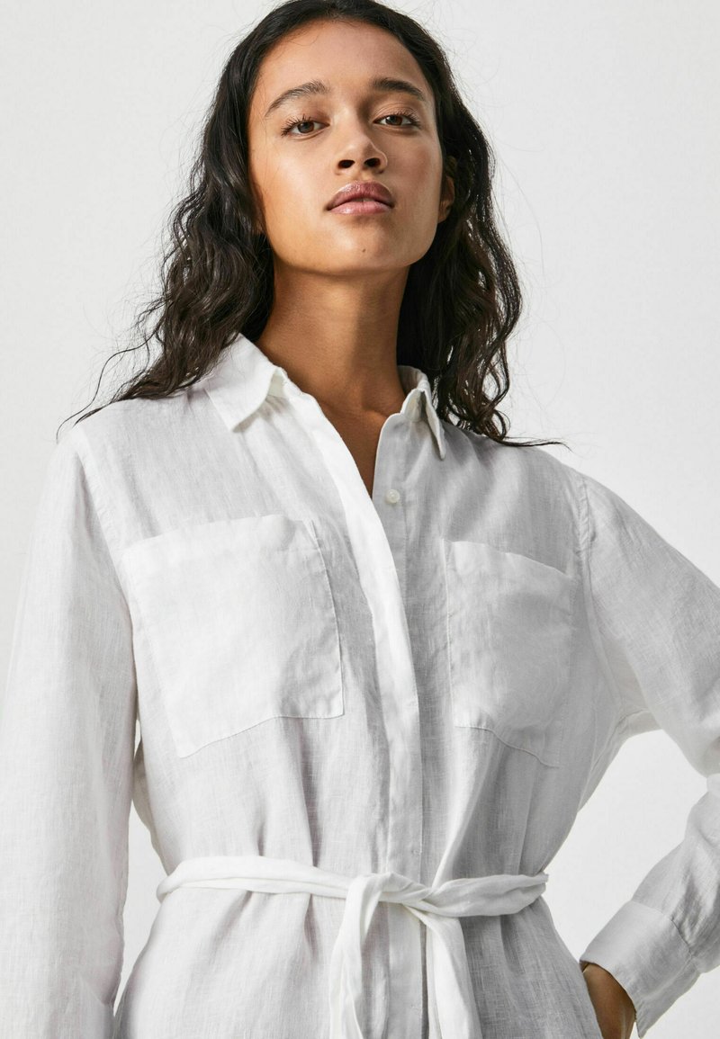 Damen Freizeitkleider | Pepe Jeans MAGDA Blusenkleid off white/offwhite - ML76131 Damen Freizeitkleider | Pepe Jeans MAGDA Blusenkleid off white/offwhite - ML76131