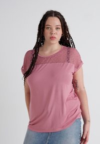 Vero Moda Curve VMCANNE ONECK - Majica kratkih rukava s printom - mesa rose