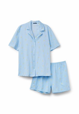 Tezenis, BUTTON-UP LEMON PRINT - Pyjama - light blue