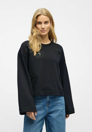 BESTICKTES - Sweatshirt - black