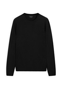 CASHMERE CREW NECK WITH LONG SLEEVES - Jumper - black