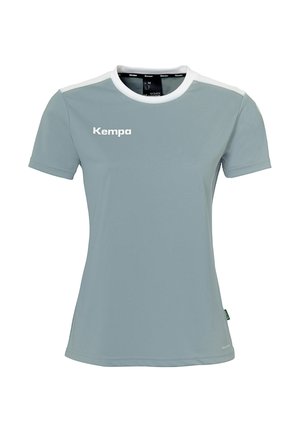 Sport T-shirt - aqua weiß