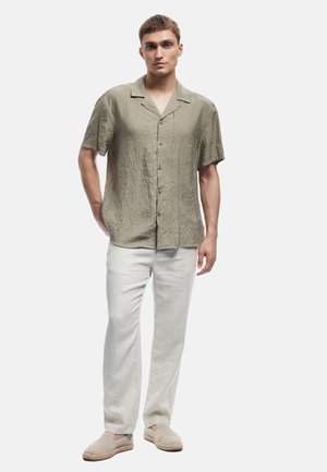 LAPEL NECK  - Camisa - khaki