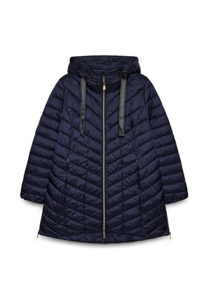 Fiorella Rubino, GIACCA IMBOTTITA LIGHTWEIGHT LUNGA CON TRAPUNTATURA A CHEVRO - Wintermantel - blu