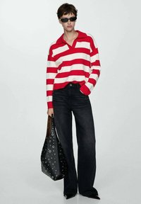 Mango Strickpullover - red