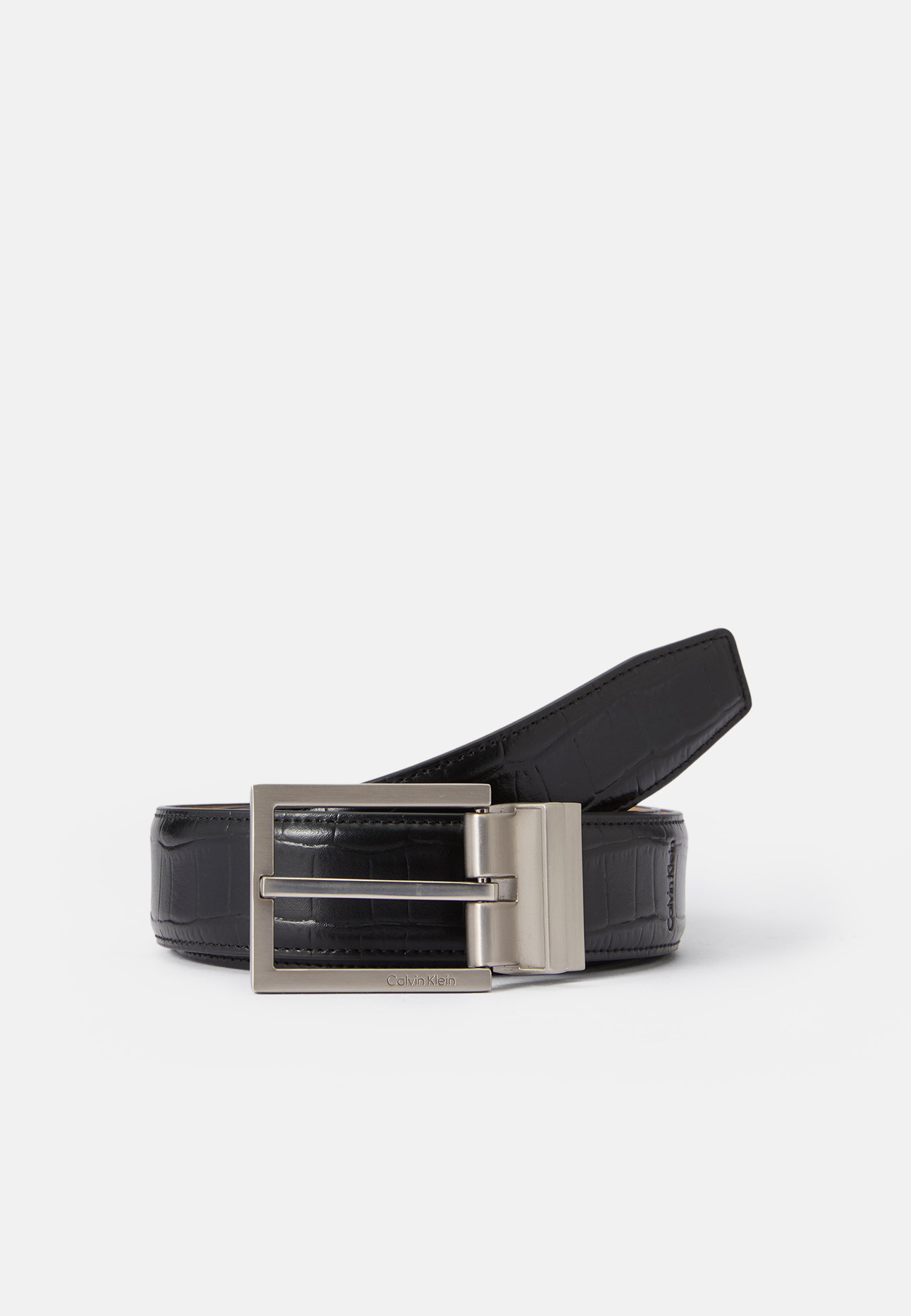 Calvin Klein Sleek Black Belt with Silver Buckle Calvin Klein LOOP BUCKLE - Belt - black - Zalando.ie main image 3