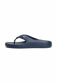 Tommy Hilfiger ENAMEL FLAG CONTOURED - Pool slides - space blue