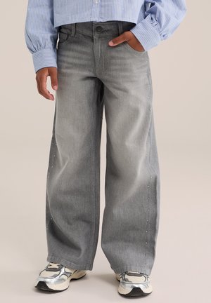 WE Fashion, BLUE RIDGE - Džínsy voľného strihu - light grey