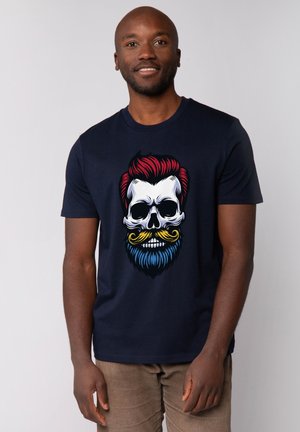 HIPSTER SKULL - Print T-shirt - french navy