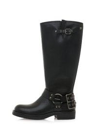 Stivali con plateau - black