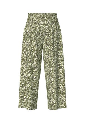 Ulla Popken, MARLENEHOSE, LEOMUSTER, WEITES BEIN, ELASTIKBUND - Pantaloni del pigiama - dark taupe