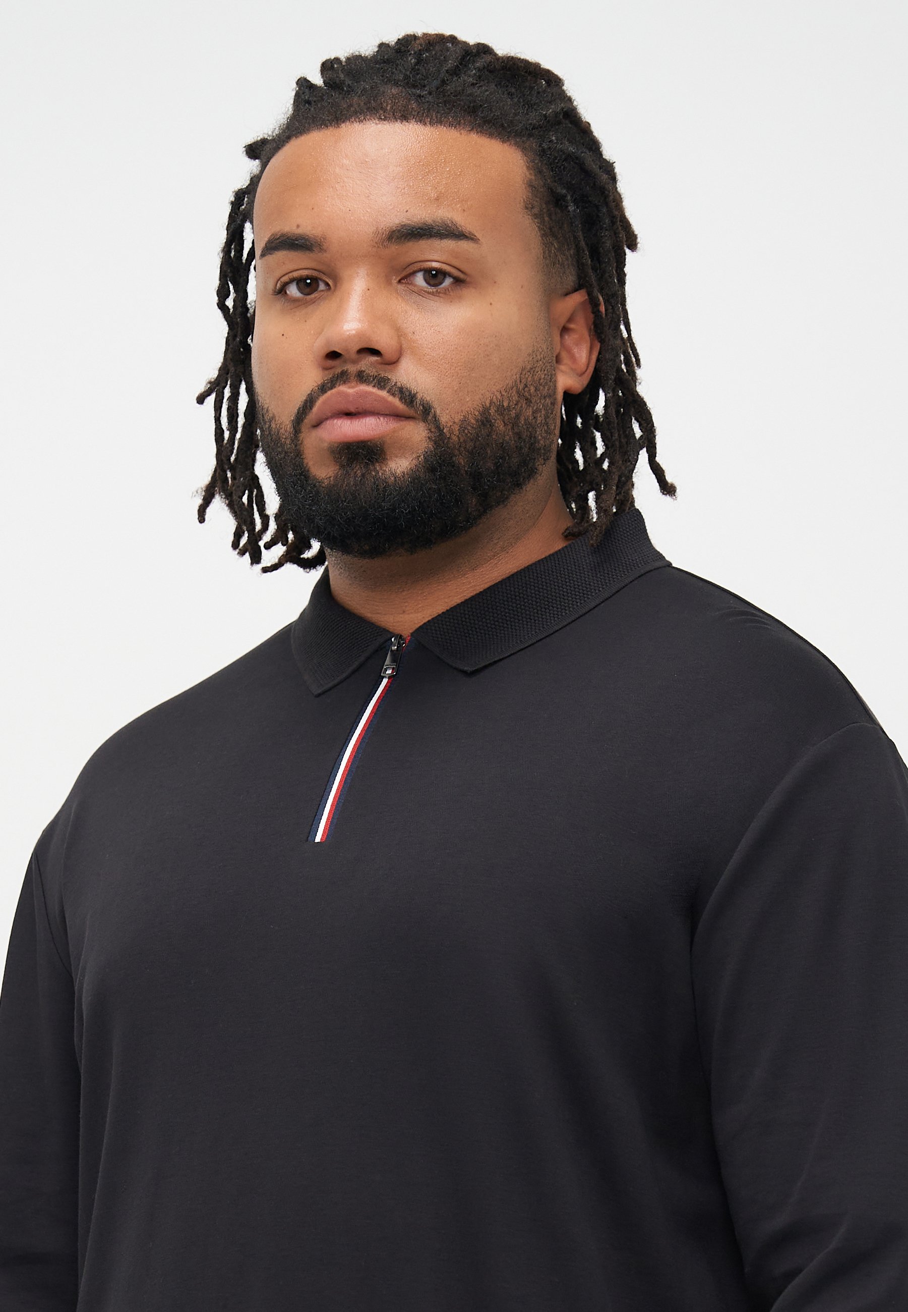 Tommy Hilfiger ZIP - Polo shirt - black - Zalando.co.uk