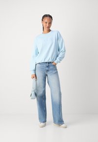 Marc O'Polo LOGO EMBROIDERY AT FRONT - Mikina - morning sky