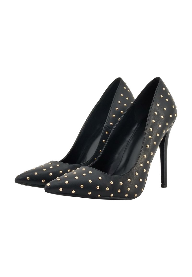 Scarpe Donna Con Tacco A Pois Spot On – Slip On, Varie Misure, Tomaia In Microfibra - Foto 2