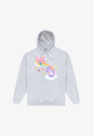 Henry Tiger, CARE BEARS CHEER BEAR AND SHARE UNROLLING A RAINBOW - Hættetrøje - heather grey