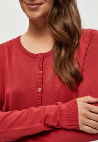 Minus MINEW LAURA CARDIGAN - Adīta jaka - berry red