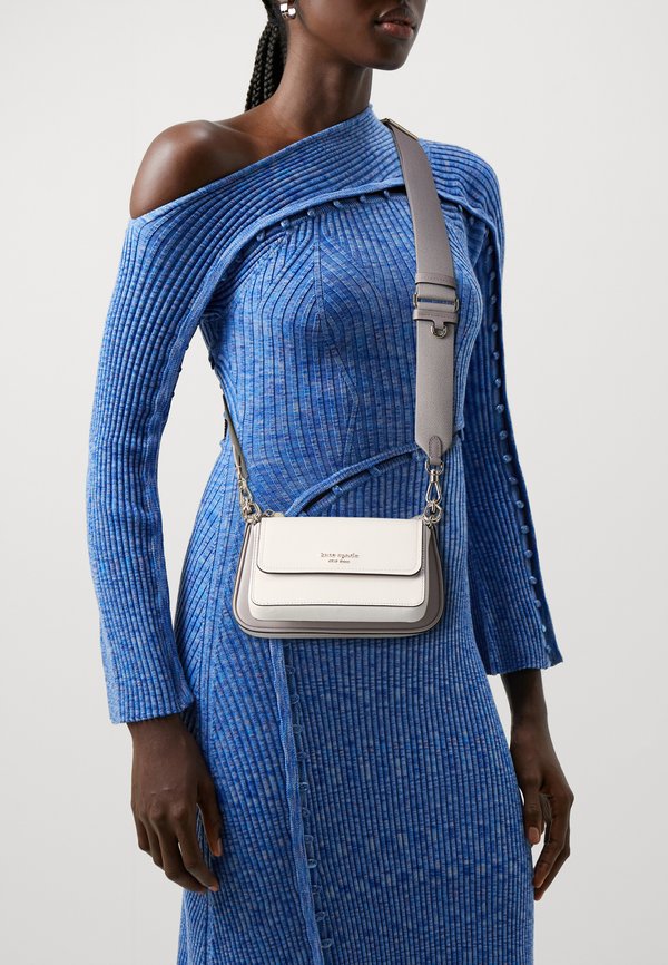 DOUBLE UP COLORBLOCKED CROSSBODY SET - Cross body bag - warm taupe multi