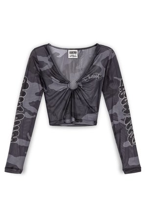 Grimey TUSKER TEMPLE MICRO CROP FW23 - Langarmshirt - black
