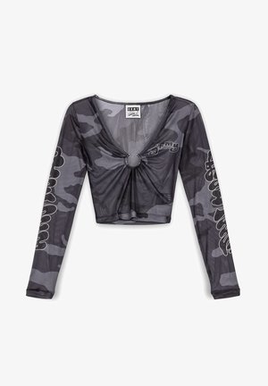 Grimey, TUSKER TEMPLE MICRO CROP FW23 - Langarmshirt - black