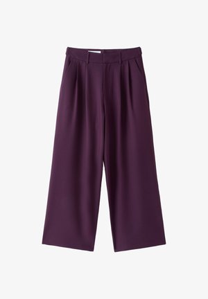 Stradivarius, WIDE-LEG SMART TROUSERS WITH BUTTONS - Stoffhose - purple