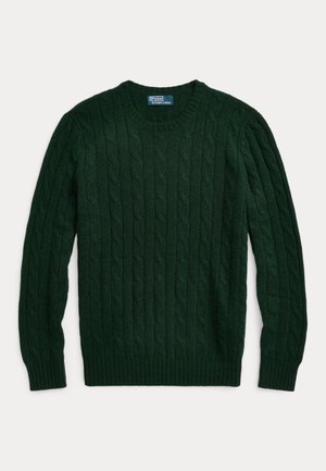 THE ICONIC CABLE KNIT CASHMERE JUMPER UNISEX - Pulóver - moss agate