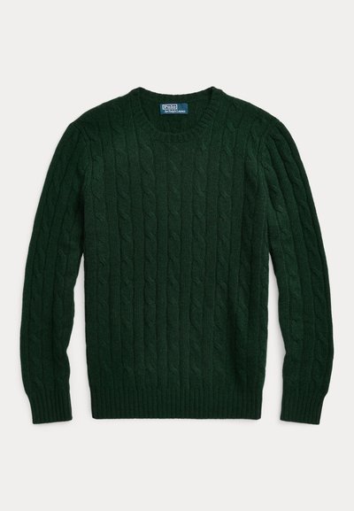 Polo Ralph Lauren THE ICONIC CABLE-KNIT CASHMERE SWEATER UNISEX - Camisola - moss agate