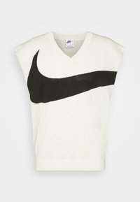 VEST - Stickad tröja - coconut milk/black