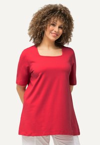 Ulla Popken CARREE-AUSSCHNITT - Jednoduché tričko - dark pink