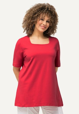 Ulla Popken CARREE-AUSSCHNITT - Jednoduché tričko - dark pink
