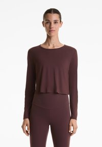 OYSHO CROSSOVER CROP - Longsleeve - brown