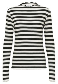BIG STRIPE LS - Pikkade varrukatega topp - egret meteorite stripe