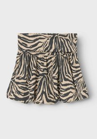 Krilo z zebra vzorcem, izdelano iz mehkega in teksturiranega materiala. Ima razširjeno obliko in udobno elastično pasnico. Barvi sta bež in črna.