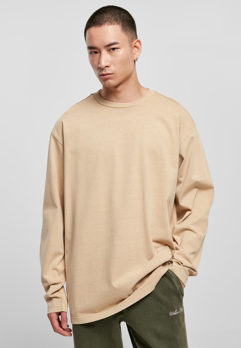 Urban Classics HEAVY OVERSIZED LONGSLEEVE - Bluză de molton - unionbeige