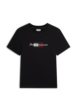 Tommy Hilfiger, SCRIPT FLAG REGULAR TEE  BRAND LOVE - T-shirt imprimé - black