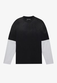 UNISEX - Long sleeved top - washed black/egret