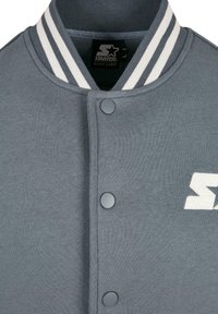 Starter COLLEGE - Cipzáras pulóver - heavymetal palewhite