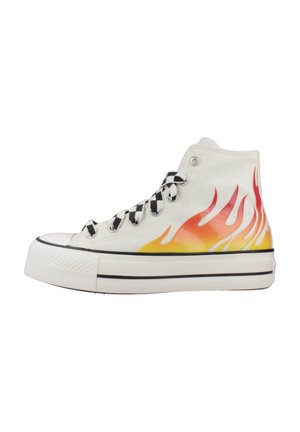 CHUCK TAYLOR ALL STAR LIFT PLATFORM FLAMES - Høye joggesko - blanc